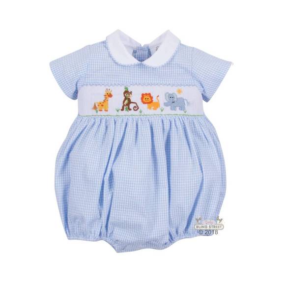 Lulu Bebe Noah Pima Blue Crown Boy Bubble